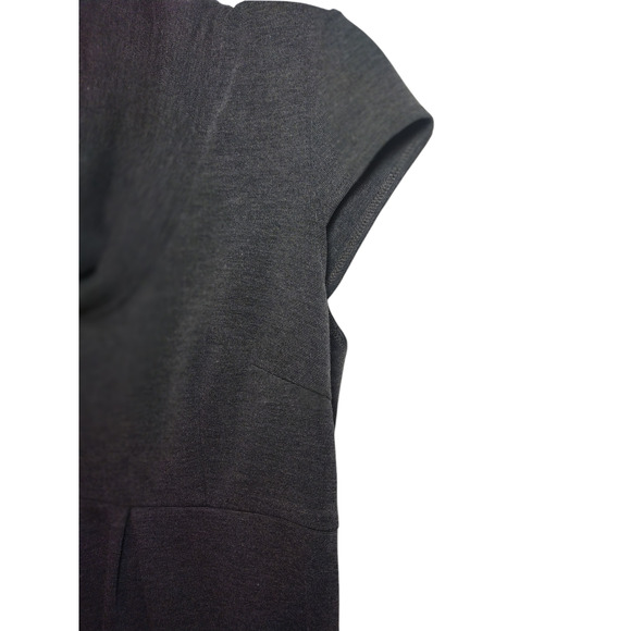 Spense Womens Cap Sleeve Cowl Neck Ribbed Knit Sweater Dress Gray Size 6 - Picture 8 of 16